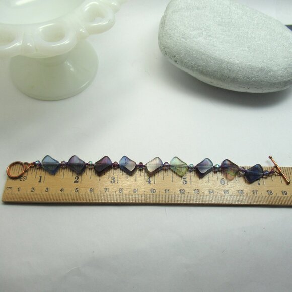 Uranium glass bracelet - Picture 3 of 10